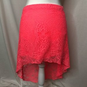 🌸 Pink Lace Girl’s High Low Skirt